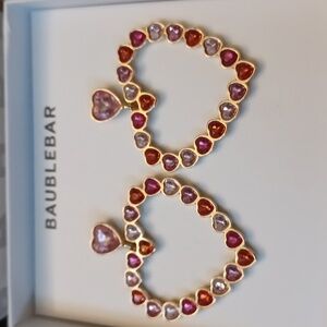 4/$60 New BaubleBar Pink Heart Earrings